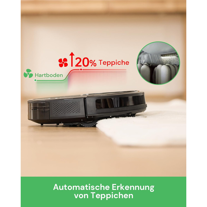 Робот-пилосос Vactidy Nimble T7 з функцією миття підлоги, потужність 2800Pa, час роботи 120 хвилин, керування через Alexa/App/Siri, для видалення шерсті тварин та прибирання килимів