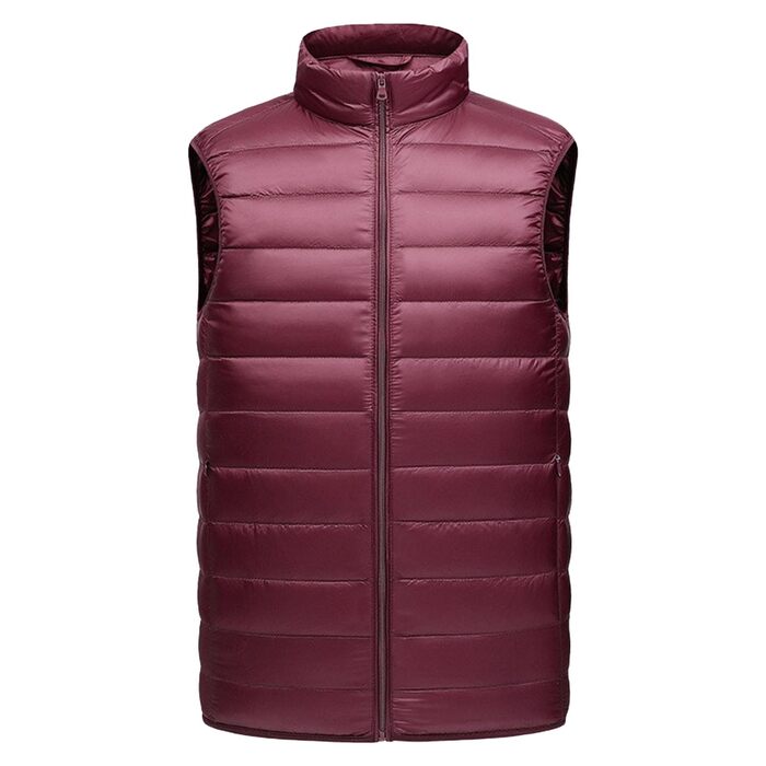 Чоловіча тепла безрукавка з пуху, стегана, водонепроникна, для активного відпочинку, червона M