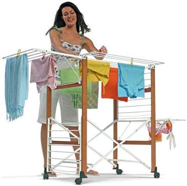 Підставка для білизни Foppapedretti Gulliver, 105 x 80 x 174 см, дерев'яна, горіх