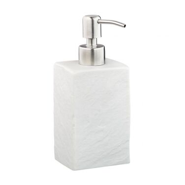 Relaxdays Soap Dispenser, Stone-Look, Square
