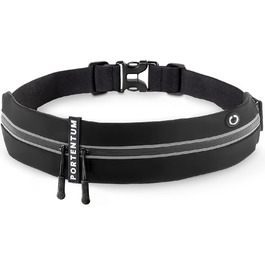 Портентум Поясна Сумка Laufgürtel, Чорна, Унісекс, для всіх розмірів до 150 см