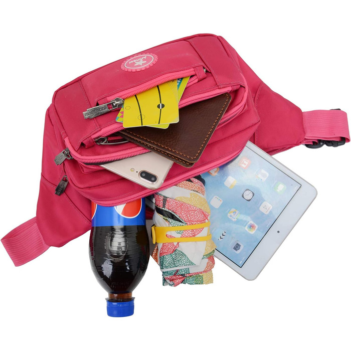 Водонепроникна поясна сумка для чоловіків та жінок, спортивна, для бігу, піших прогулянок, велосипедна, для ножа та туристичного інструменту (Рожевий колір)