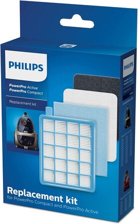 Philips PowerPro Compact/PowerPro Active Replacement Set – 4 Replacement Filters (FC8058/01)
