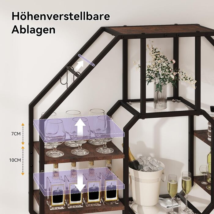 Стильне металеве вітрина для вина з LED-підсвічуванням, 3 яруси, для бару, кухні, вітальні, ресторану, чорний, 20x80 см