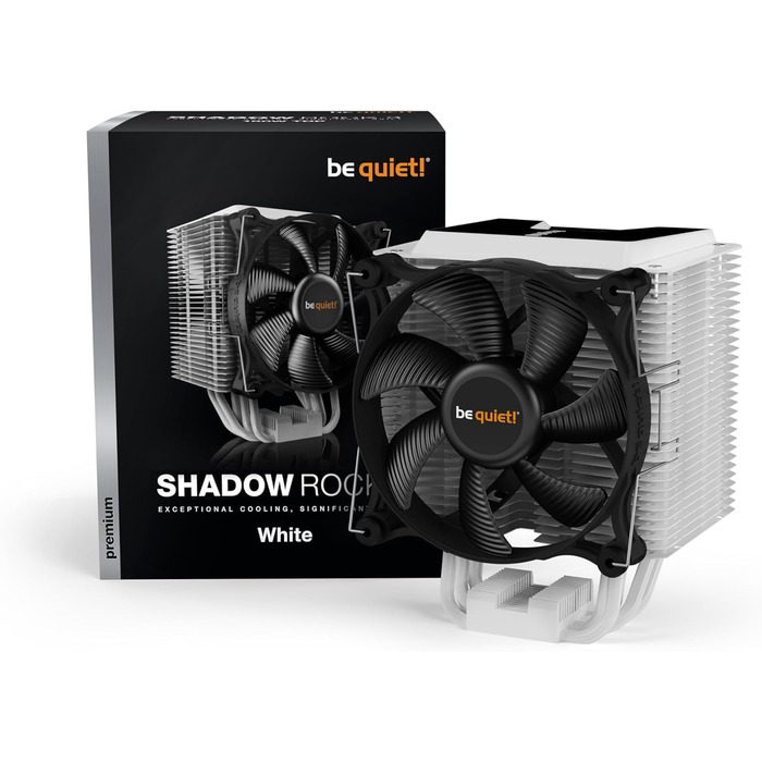 Кулер для CPU be quiet! Shadow Rock 3 White, 160W TDP, 135mm вентилятор, HDT, 4x Heatpipe, Slim Design