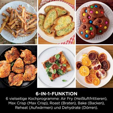 Ninja Double Stack Air Fryer, 7.6L Air Fryer, Double Basket Air Fryer with 4 Cooking Levels, 2 Drawers, 2 Racks, Space-Saving Design, 6 Cooking Functions, 6 Portions, Grey SL300EU Stacked Double Drawer 7.6L Grey
