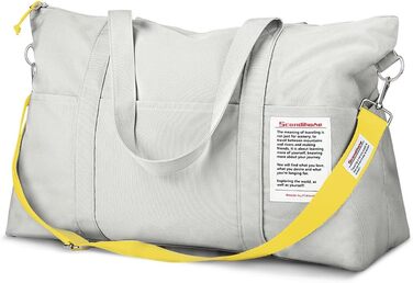 Спортивна сумка Flintronic для жінок, дорожня сумка-мішок, сумка на вихідні, дорожня сумка з чохлом для тележки, водонепроникна спортивна сумка, дорожня сумка, ручна поклажа для спорту, подорожей, літака (сіра)