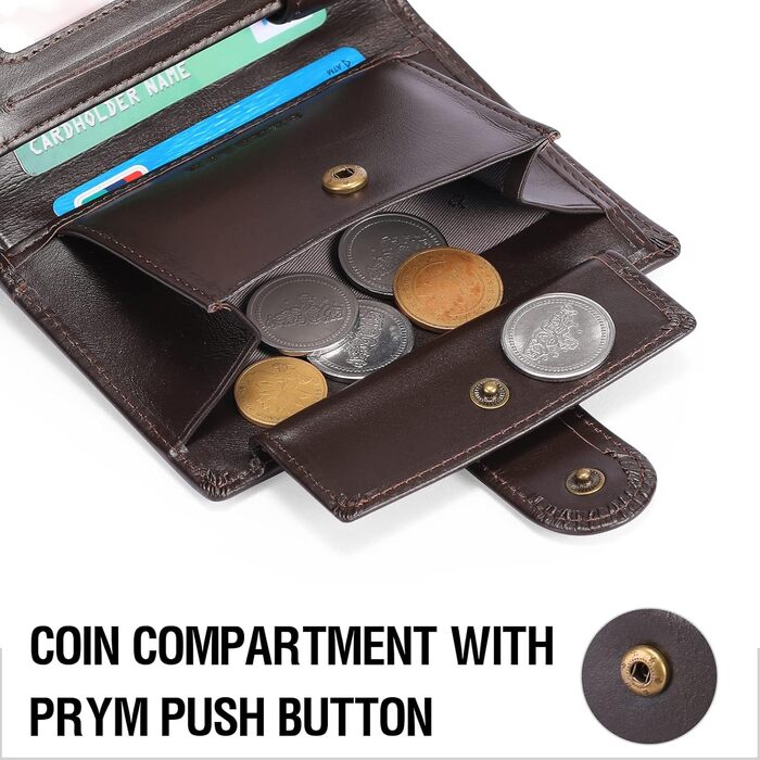 MEN'S WALLETS with RFID Protection, Large Wallet for Men in Portrait Format, Trifold Wallet for Men, Wallet Purse Portmonee with 16 Card Slots & Coin Pocket