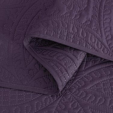 Chezmoi Collection Austin: Комплект з 3 великих пледів (Синьо-зелений) - Плед, Queen, Violett
