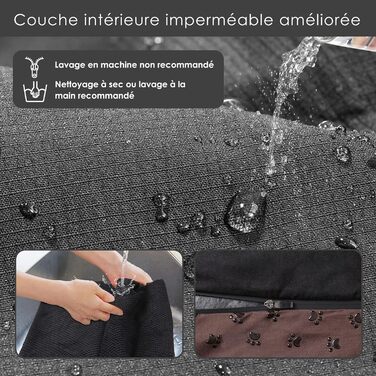 Східці для собак Zvonema з 2 ступенів, пандус для собак з губки високої щільності 30D, антиковзні сходи для собак зі знімним та пральним чохлом, для літніх / поранених тварин, чорного кольору