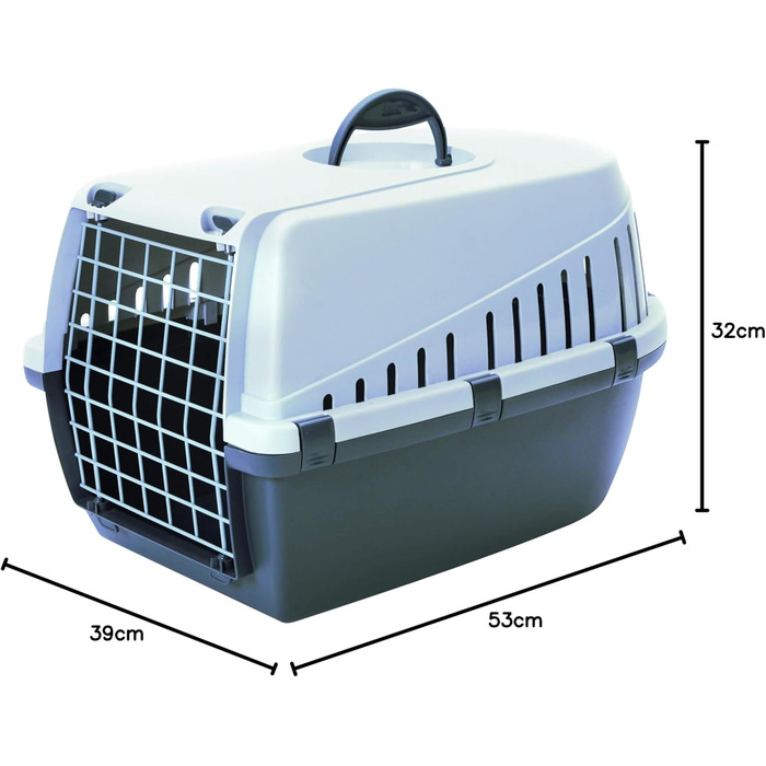 Транспортний бокс для тварин Savic Trotter 2, антрацит/сірий, середній