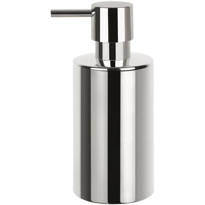 Дозатор мила Spirella | Керамічний | 300 мл | Сріблястий | Довговічний та міцний | 7x7x16 см