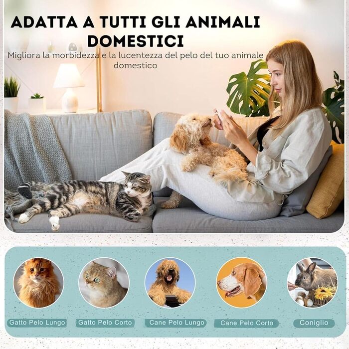 Парова щітка для котів та собак MAROM, самоочисна, для короткої та довгої шерсті, чорна