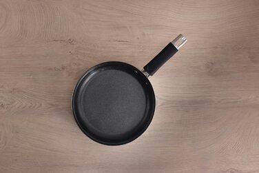 Набір сковорідок Bergner Baster з нержавіючої сталі (6 шт.) 20+24+28 см з подовженими ручками, захисні кришки, силіконові ручки, антипригарне покриття, індукційний посуд (20 см)