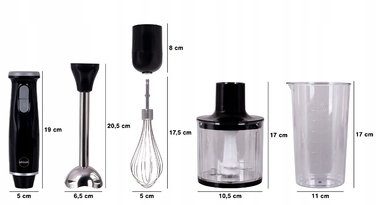 Мультифункціональний занурювальний блендер-подрібнювач, набір-міксер Eldom BL240, чорний