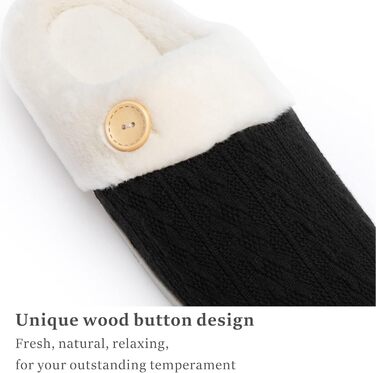 Тапочки жіночі Chantomoo, зручні, з пам'яттю, плюшеві, з штучним хутром, теплі, в'язані, slip-on, легкі, антиковзкі, для дому та вулиці, зелені (36/37 EU, чорні)