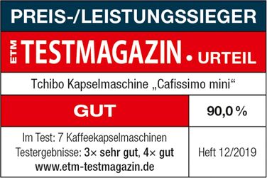 Капсульна кавоварка Tchibo Cafissimo Mini для кави, еспресо, крема та чаю, біла