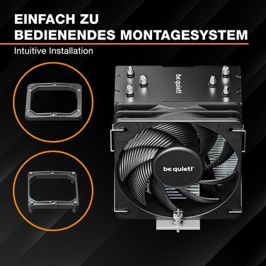 be quiet! Кулер для процесора Pure Rock Slim 3: висока продуктивність, 4 heatpipes, вентилятор 120mm PWM