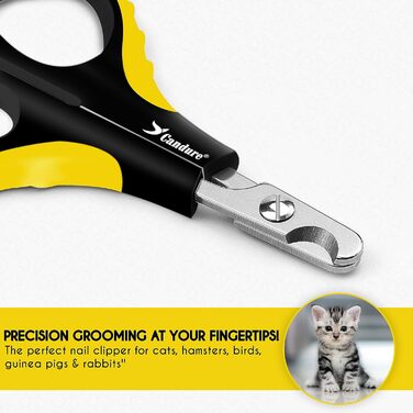 Професійні ножиці для обрізання кігтів собак та котів Candure з пилочкою, нержавіюча сталь, безпечний захист, 15 см