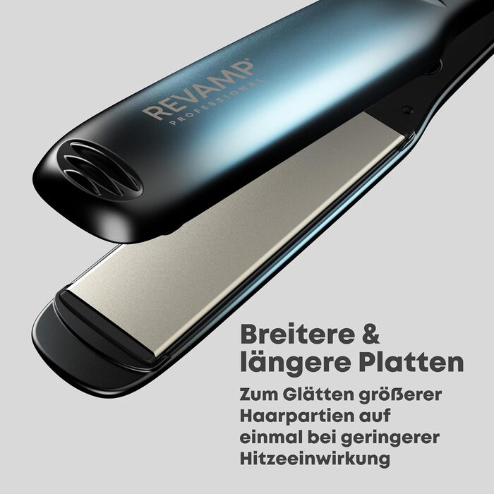 Випрямляч для волосся Revamp Progloss Ultra X Shine Keramik: професійний, з керамічними іонними пластинами для довгого та густого волосся
