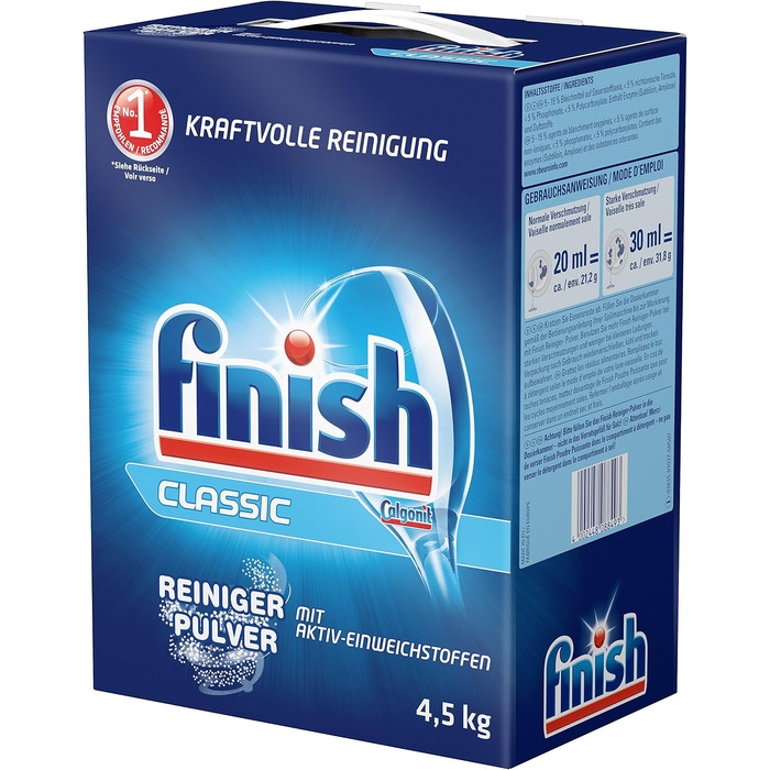 Порошок для посудомийних машин Finish Classic без фосфатів, 3 x 3 кг (загальна вага 9 кг)