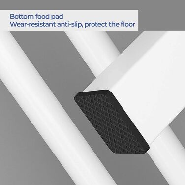 Металева вішалка для одягу Edihome з полицею для взуття, подвійна, 110 x 150 x 54 см (біла)