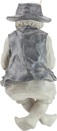 Декоративна фігура хлопчика з вудкою Design Toscano, 38x24x17 см, коричнева