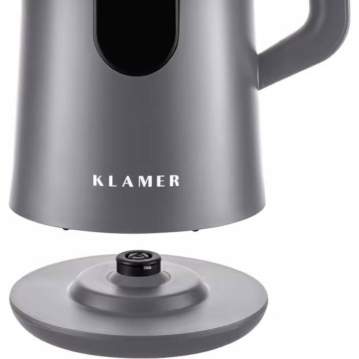 KLAMER Kettle Stainless Steel 1.5L 1800W Electric Kettle Gray with Temperature Setting between 40-100°C, Tea Kettle BPA-free