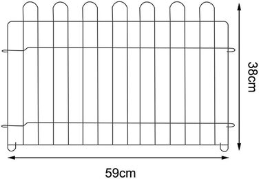 Клітка для кроликів Lionto, 59x58 см, розширювана, з металу, для вуличного використання, з підставками, дверцятами та сіткою, стійка до погодних умов, 8 елементів