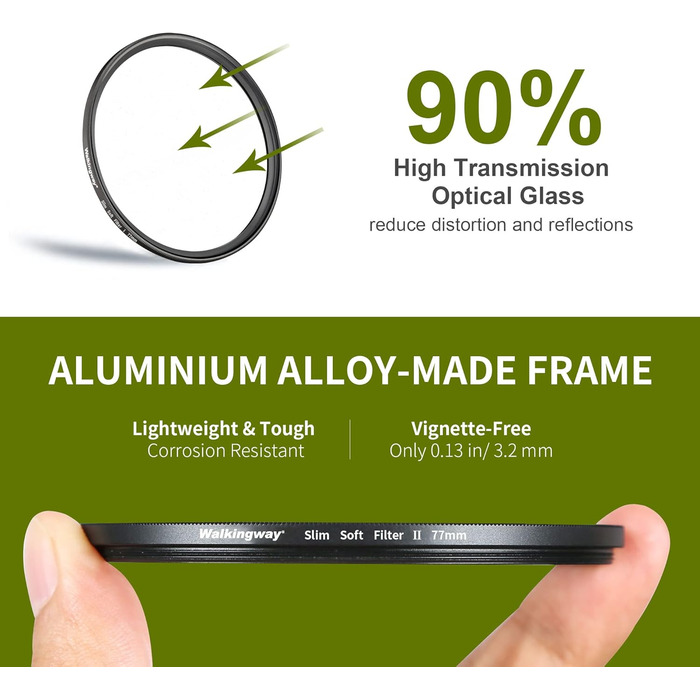 Набір фільтрів дифузії Walking Way 82мм (1 & 2) - ефект туману, м'який фокус