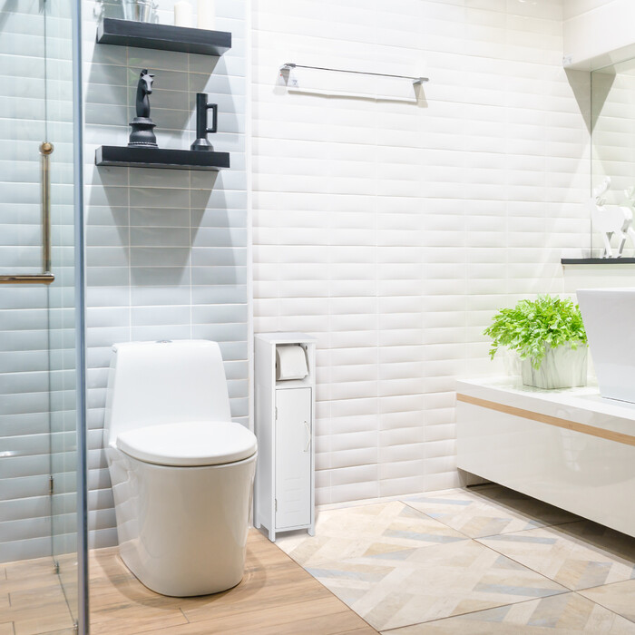 Підставка для туалетного паперу Relaxdays в білому кольорі