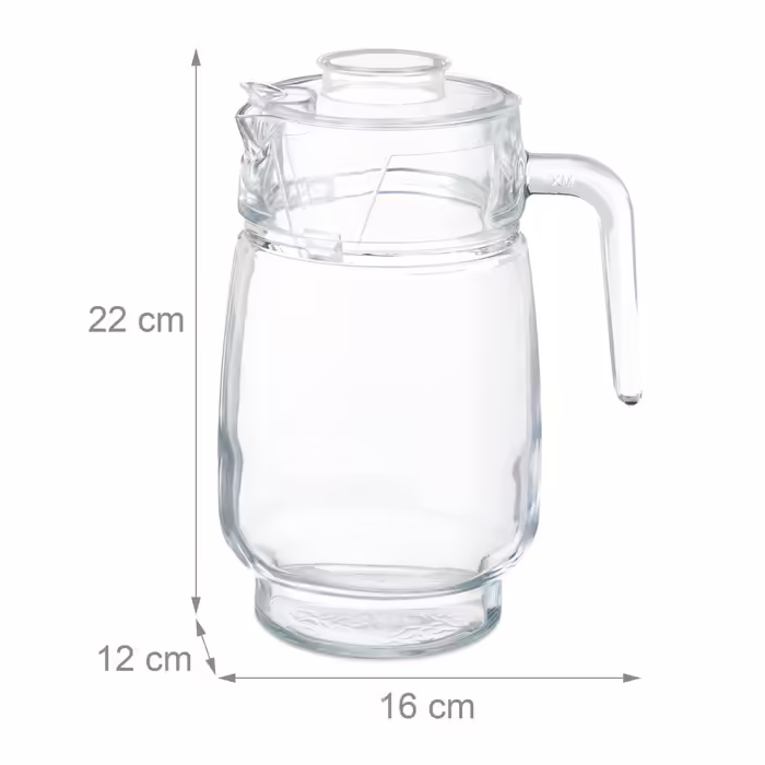 Relaxdays Glass Mug with Lid