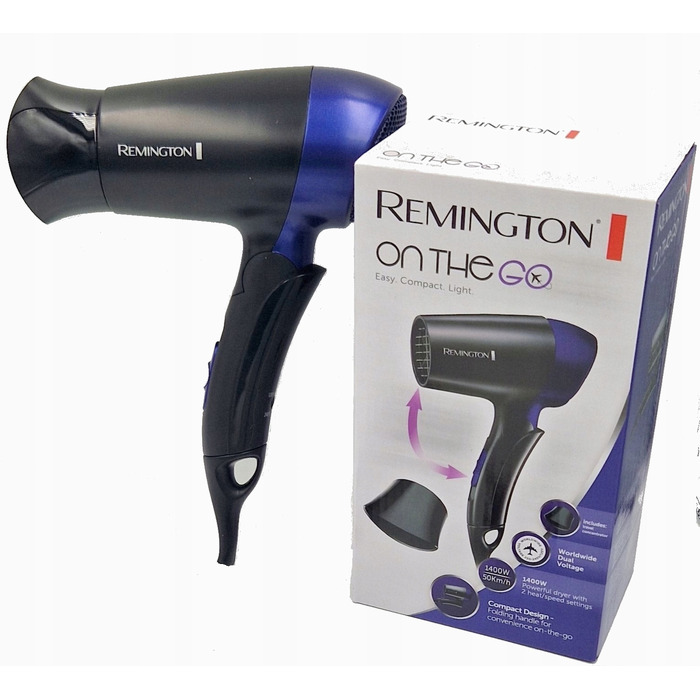 Компактний дорожній фен Remington 1400W, складаний, легкий