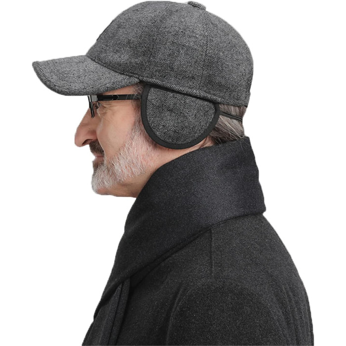 Кепка CLAPE з відкидною часткою, чоловіча, для активного відпочинку, спортивна, в стилі Old School, Dad Hat, вовняна, універсальний розмір (GSDT5-Gray)