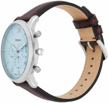 Годинник чоловічий Fossil Neutra Chronograph – шкіряний ремінець (коричневий/блакитний)