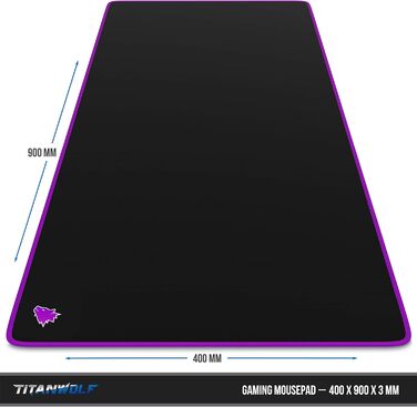 Килимок для миші TITANWOLF XXL 900x400mm - великий, фіолетовий, для геймінгу
