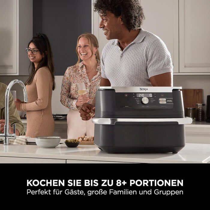 Фритюрниця повітряна Ninja Foodi FlexDrawer AF500EU, 10.4 л, 7-в-1, чорна