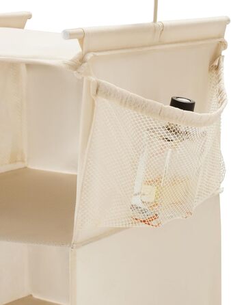 Органайзер для шафи MAX Houser з 5 полицями, для економії місця, з 4 кишенями збоку, складний, бежевий