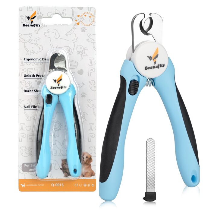 Кусачки для собак великих та середніх порід - професійні кусачки для догляду за нігтями з нержавіючою сталлю, ергономічна ручка TPE, захист від розлітання уламків