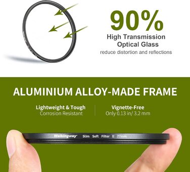 Набір фільтрів дифузії Walking Way 82мм (1 & 2) - ефект туману, м'який фокус