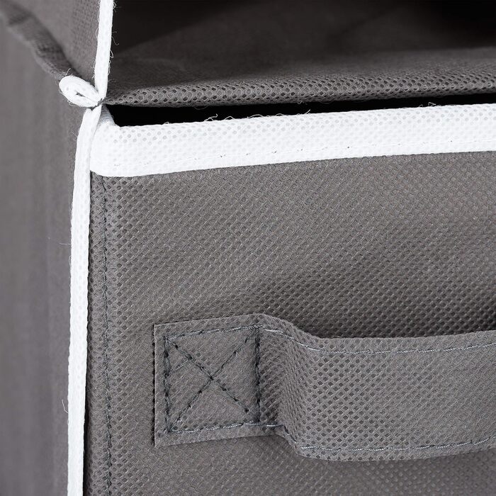 Органайзер для шафи Relaxdays з тканини, 6 відділень, 2 шухляди, сірий, 82x30x14,5 см