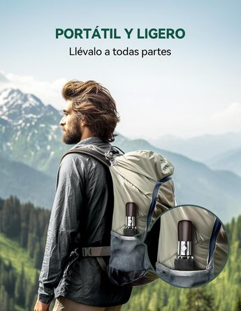 TECKNET Парасолька автоматична, чорна, штормостійка, легка у використанні