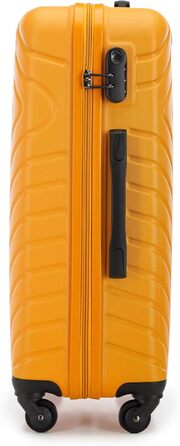 Набір валіз WITTCHEN Cube Line (S+M+L) з ABS, геометричним тисненням, 4 колесами, телескопічною ручкою та комбінаційним замком (Оранжевий)