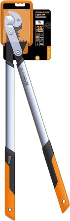 Секатор Fiskars PowerGearX LX99-L для сухої та твердої деревини, 80 см, антипригарне покриття, загартована сталь, чорний/помаранчевий