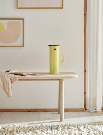 Термос Stelton Isolierkanne EM77 Laevis - 1 літр, для чаю та кави, з скляним вставкою, ретро-дизайн