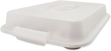 USA Pan Bakeware Nonstick Cupcake and Muffin Pan with Lid, 12 Cavities, White