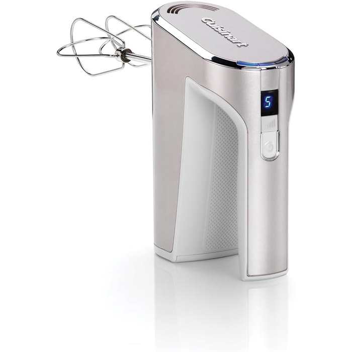 Cuisinart Cordless Hand Mixer with Stainless Steel Beaters and 5 Speed Settings, 20-Minute Battery Life, RHM100E, Pearl Hand Mixer