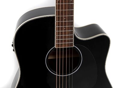 Акустична гітара Applause E Akustikgitarre Traditional Mid Cutaway (AED-96-5HG Black Gloss, Wood Classics E-Akustik)