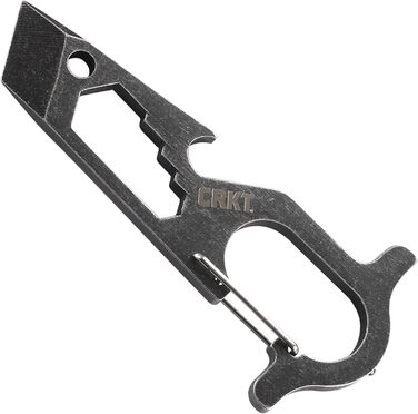 Мультитул CRKT Pryma з нержавіючої сталі: компактний і легкий EDC інструмент з ломиком, шестигранним ключем, відкривачкою для пляшок, склобоєм і карабіном, модель 9011