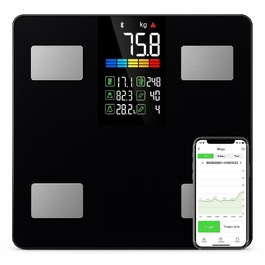 Аналітичні ваги для ванної кімнати: 13 параметрів, підтримка застосунку, до 226 кг, BMI